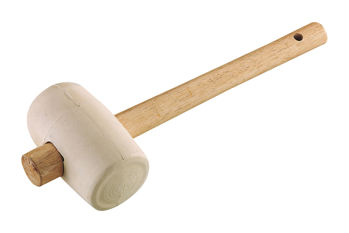 White tiling mallet