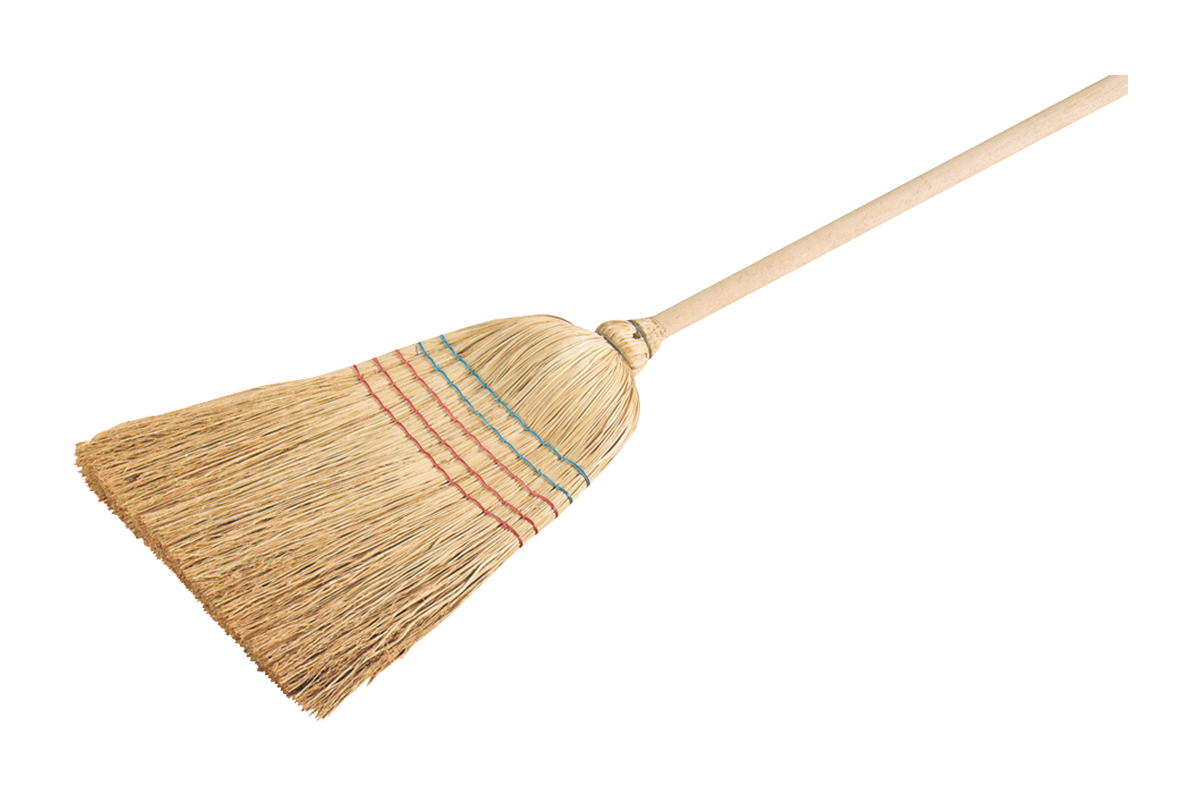 Rice straw broom