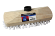 Nylon scrubbing brush with pole attachment