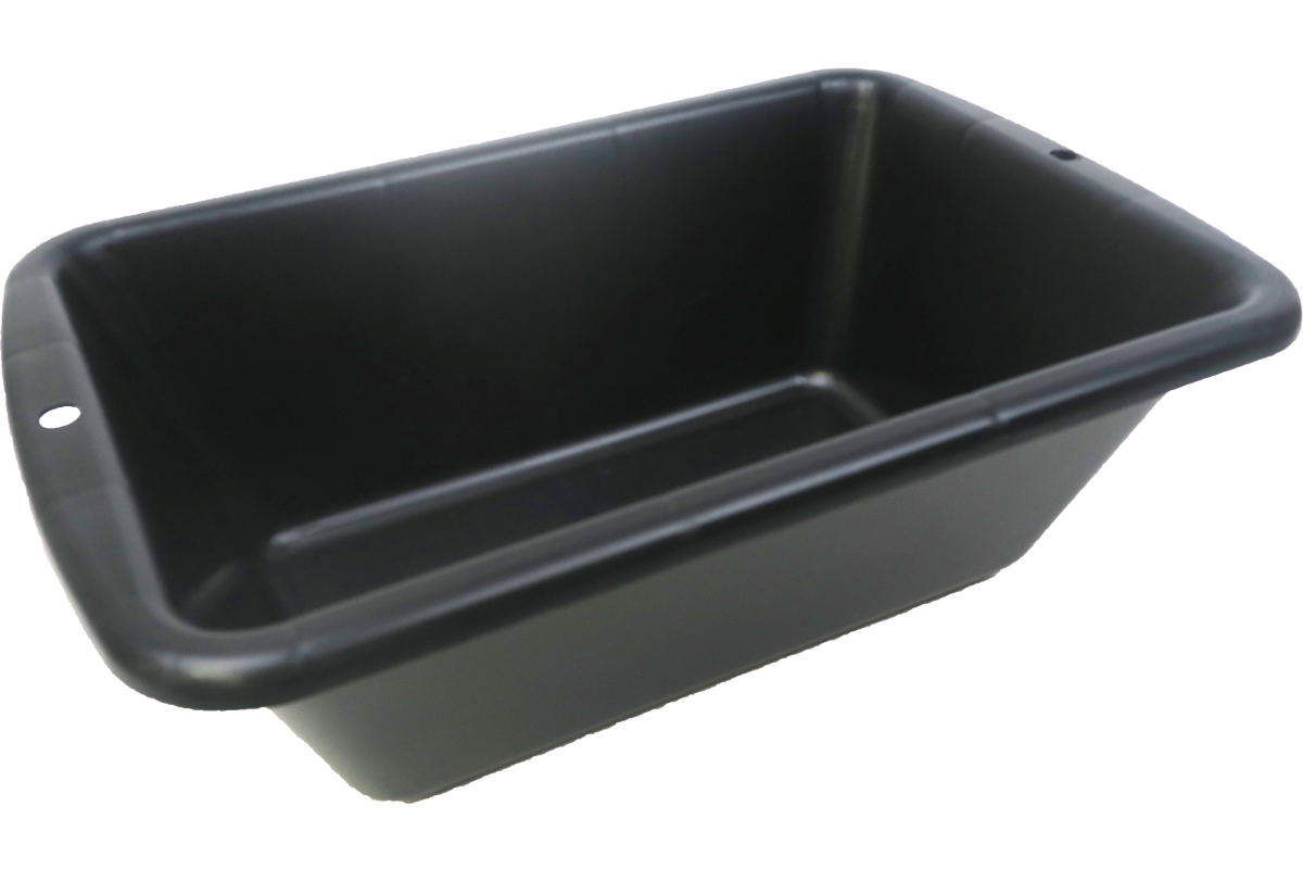 Black plastic trough