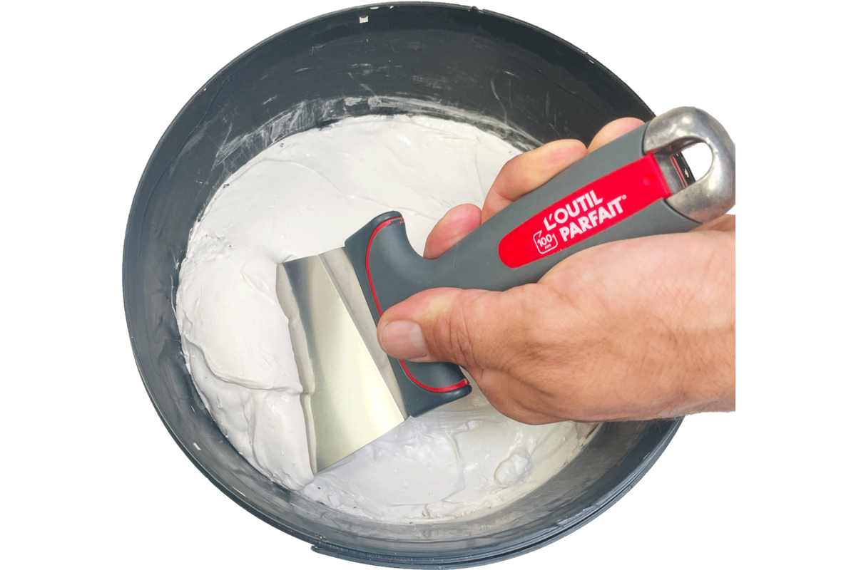 Stucco knife for 5 kg bucket